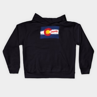 COLORADO STATE FLAG COLORADO IS SMOKING Kids Hoodie